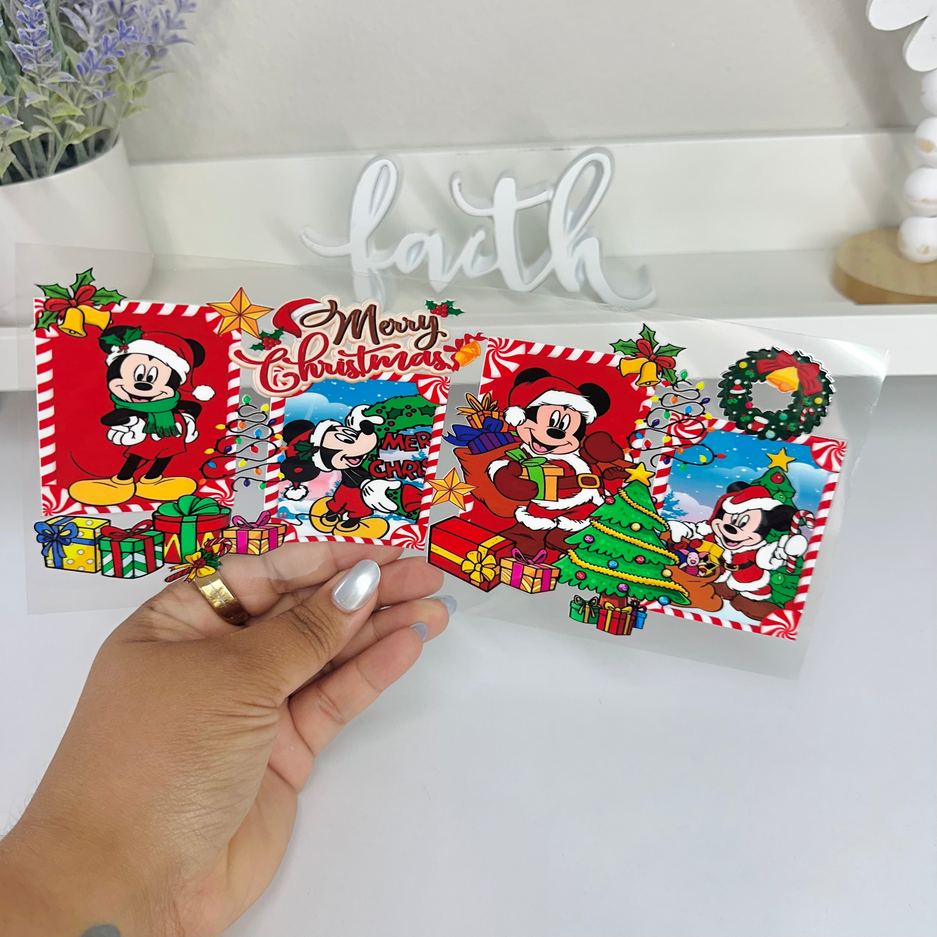 Merry Christmas Boy Mouse | UV DTF