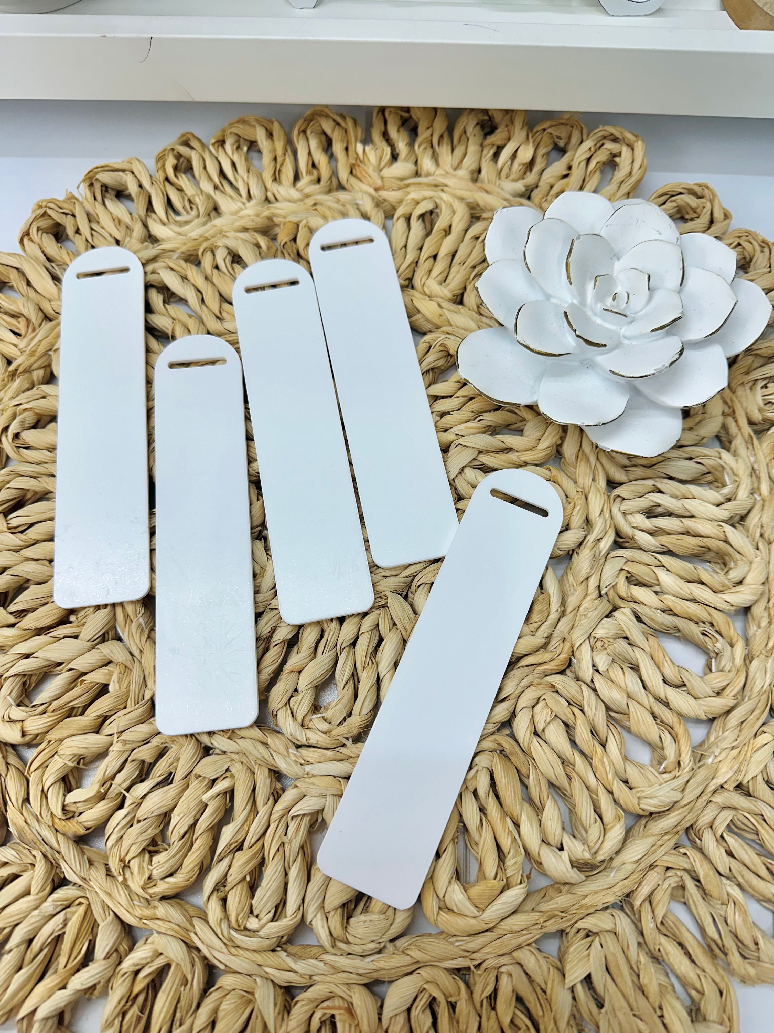 White Acrylic Bookmark Blank