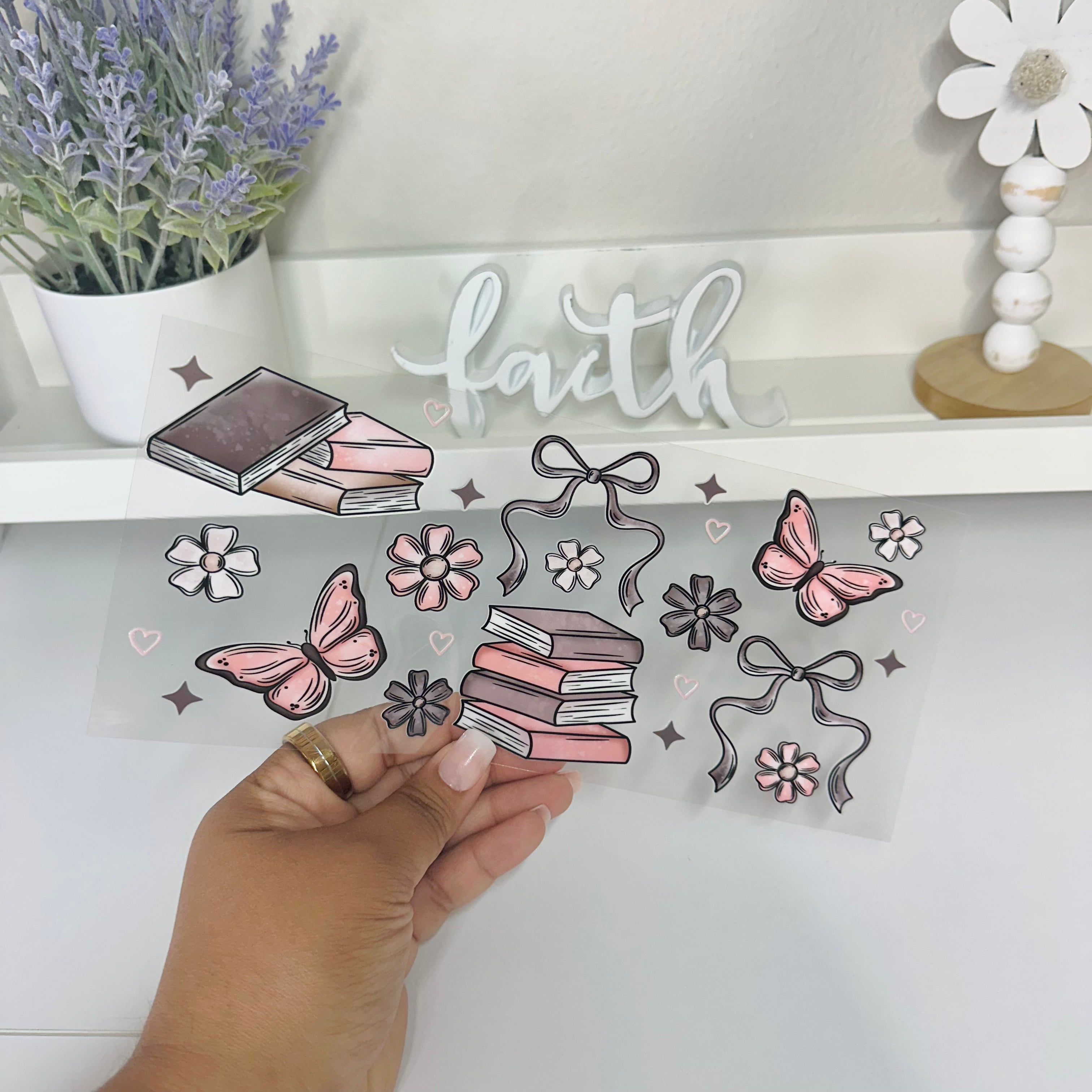 Butterfly Book Bow | UV DTF