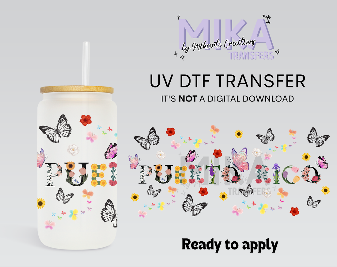 Puerto Rico Butterflies | UV DTF