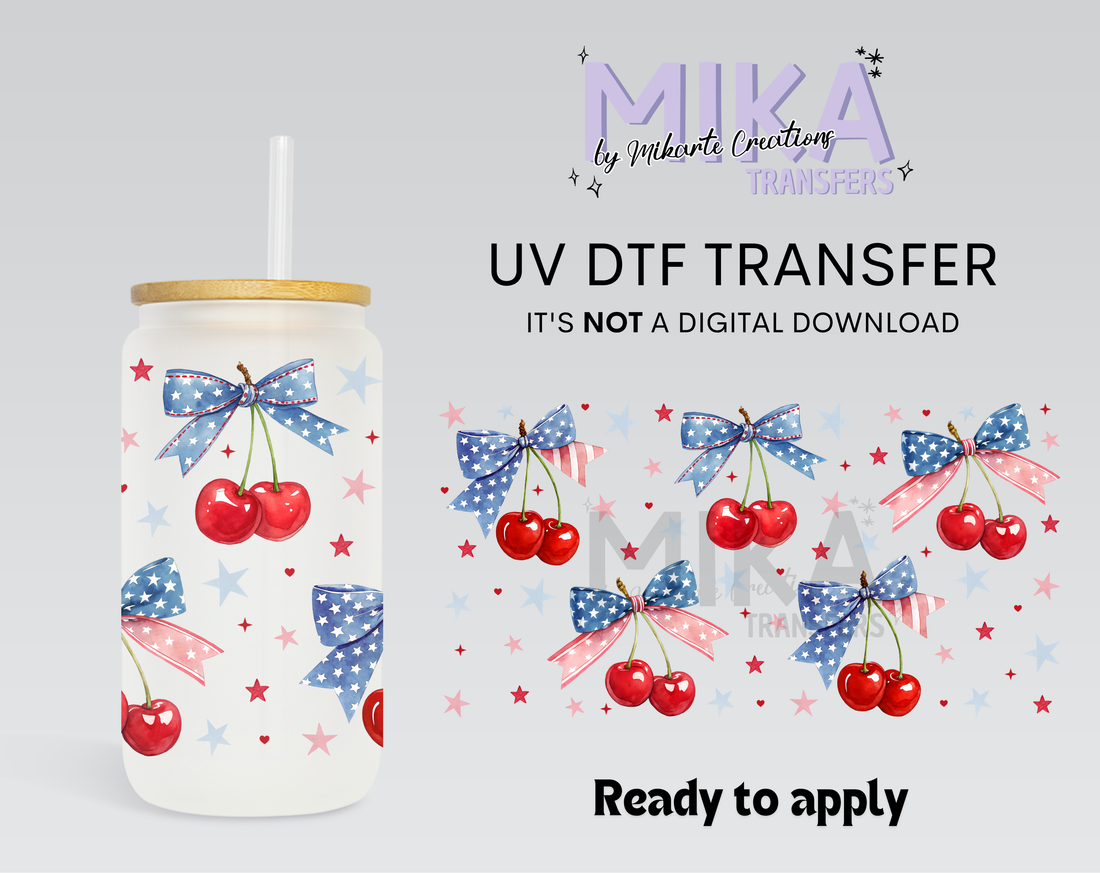 4th July Cherry Coquette | UV DTF
