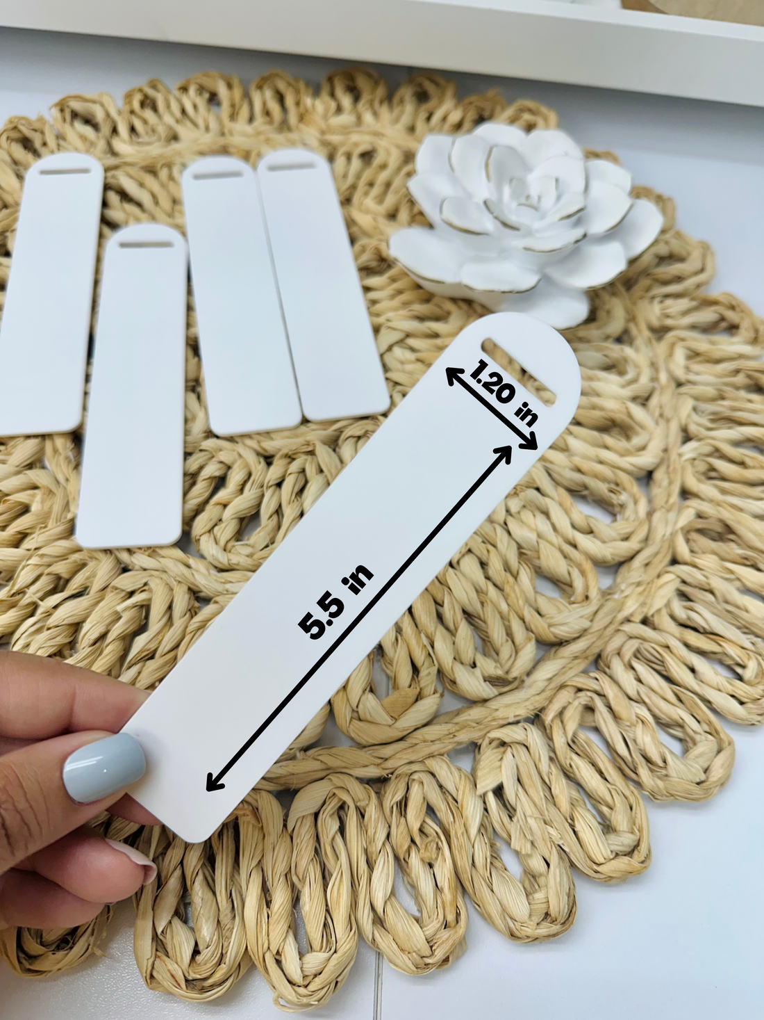 White Acrylic Bookmark Blank