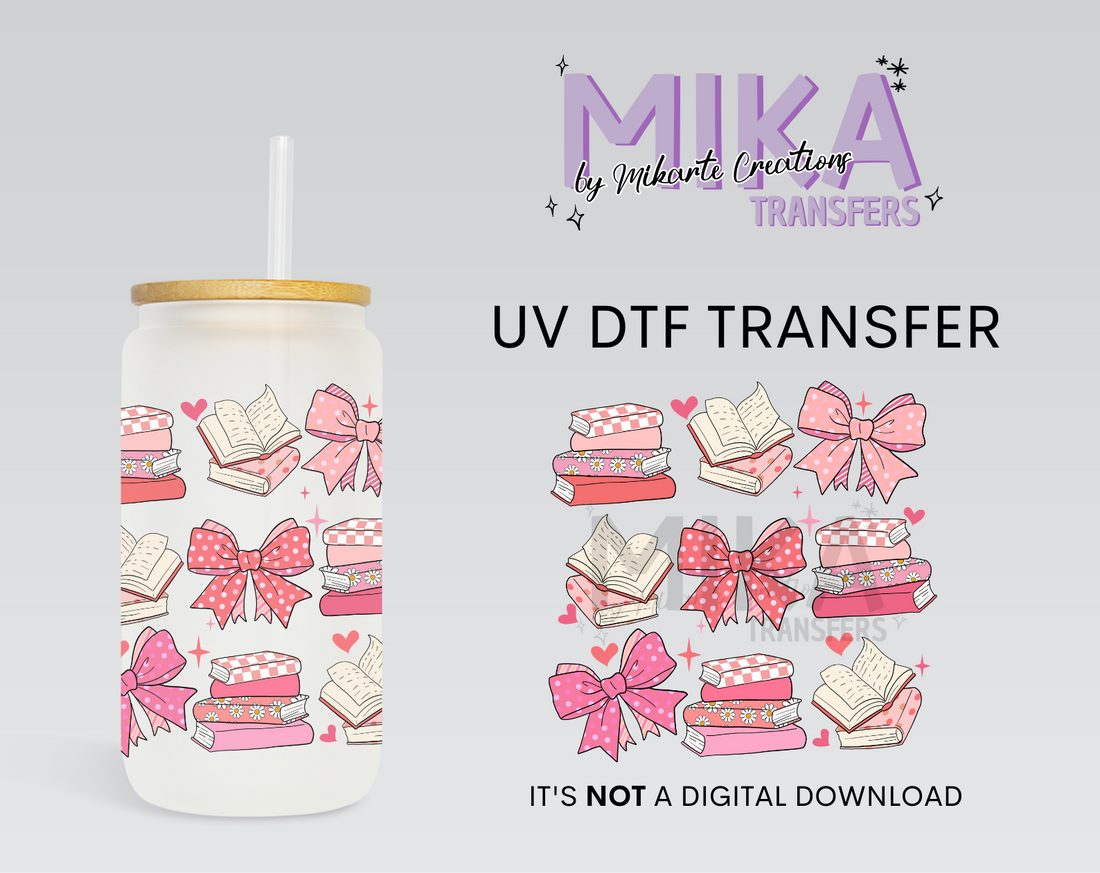 Book & Coquette| UV DTF Decal