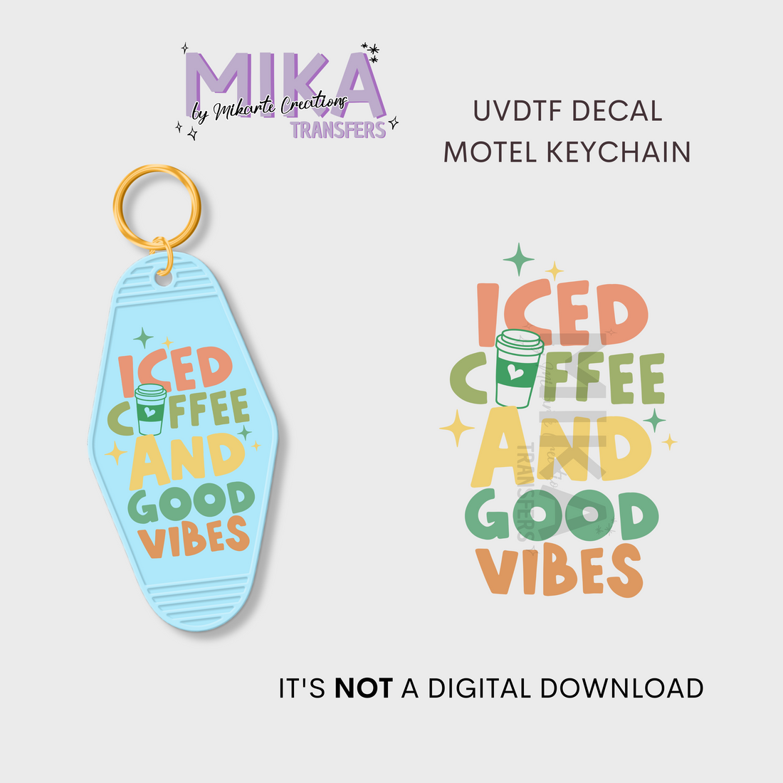 Iced Coffee| UV DTF Decal