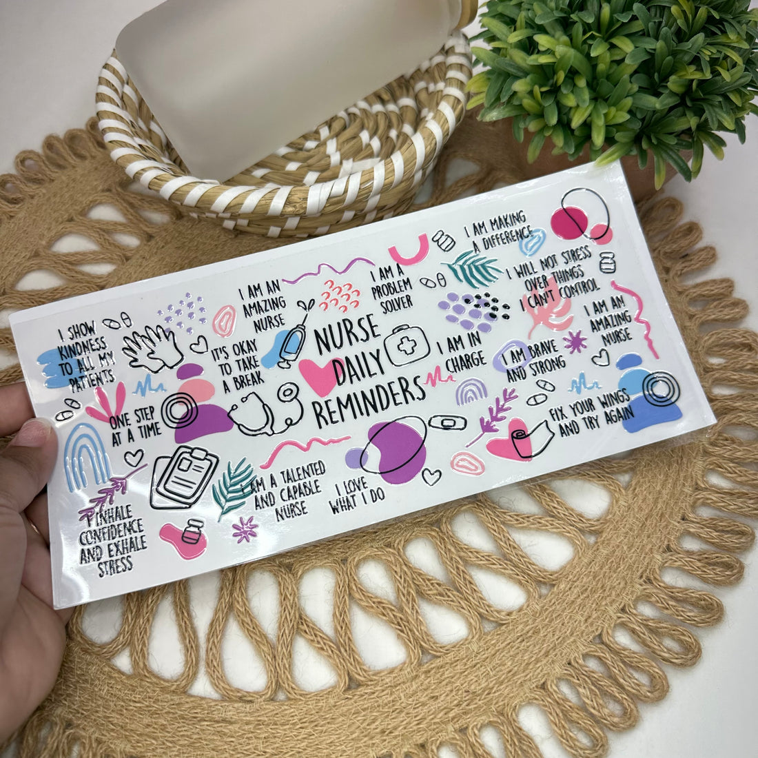 Nurse Reminders UV DTF Wrap