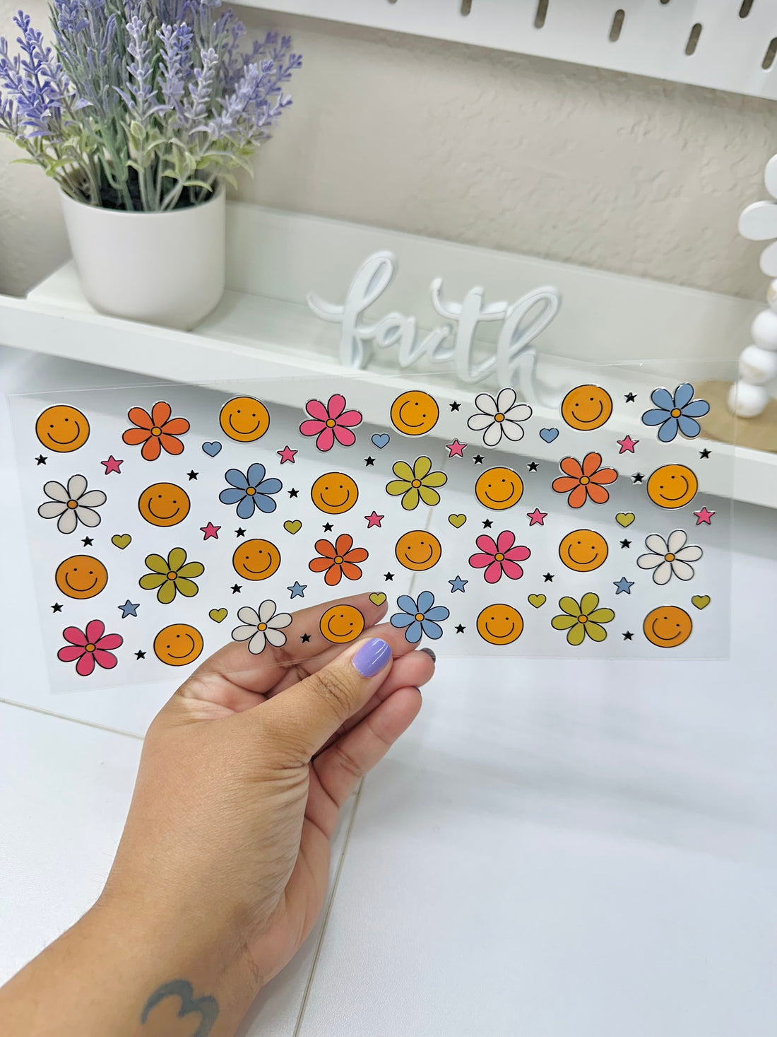 Smiles & Flowers | UV DTF Wrap