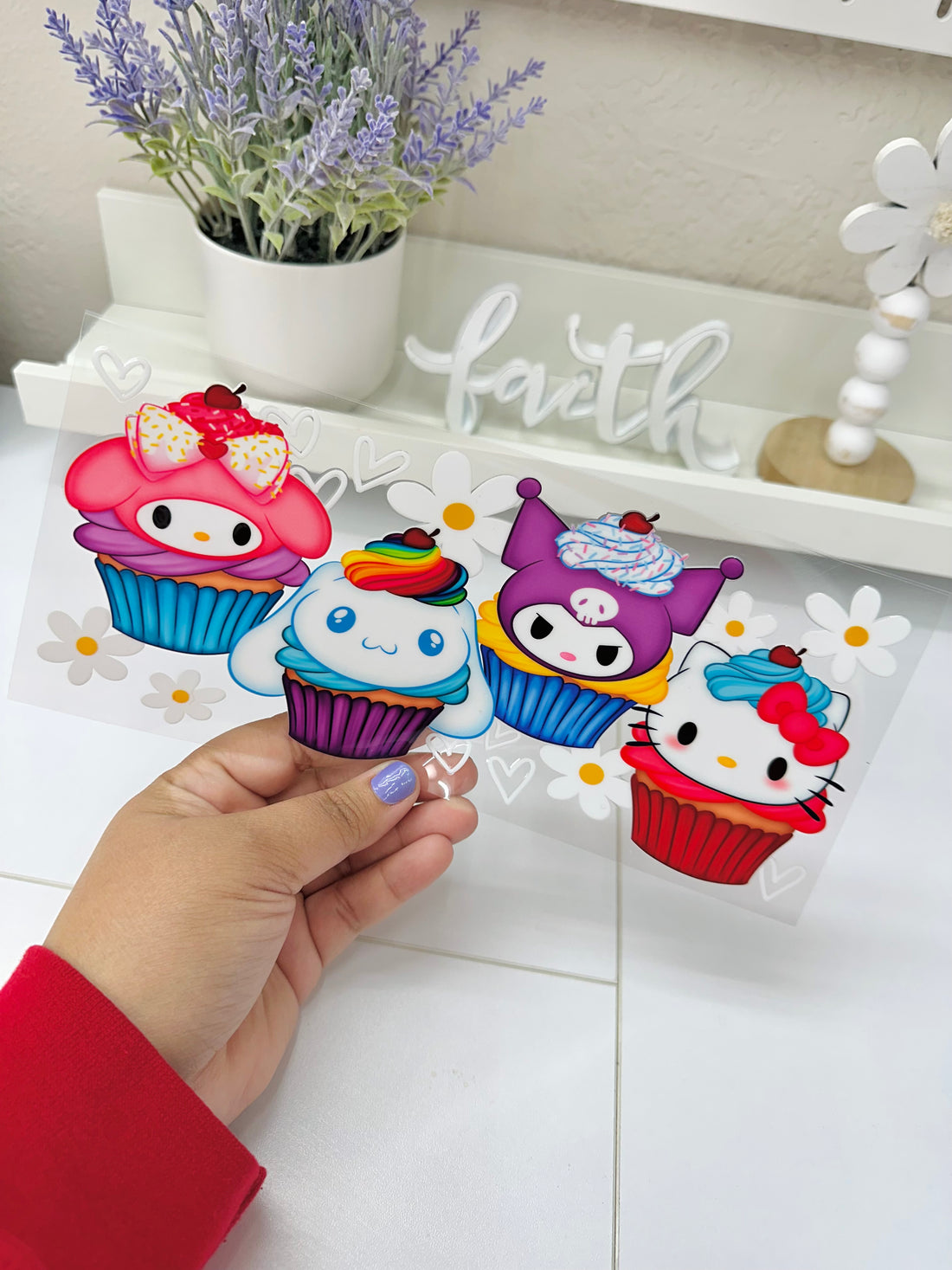 Cute Cupcakes Character | UV DTF Wrap