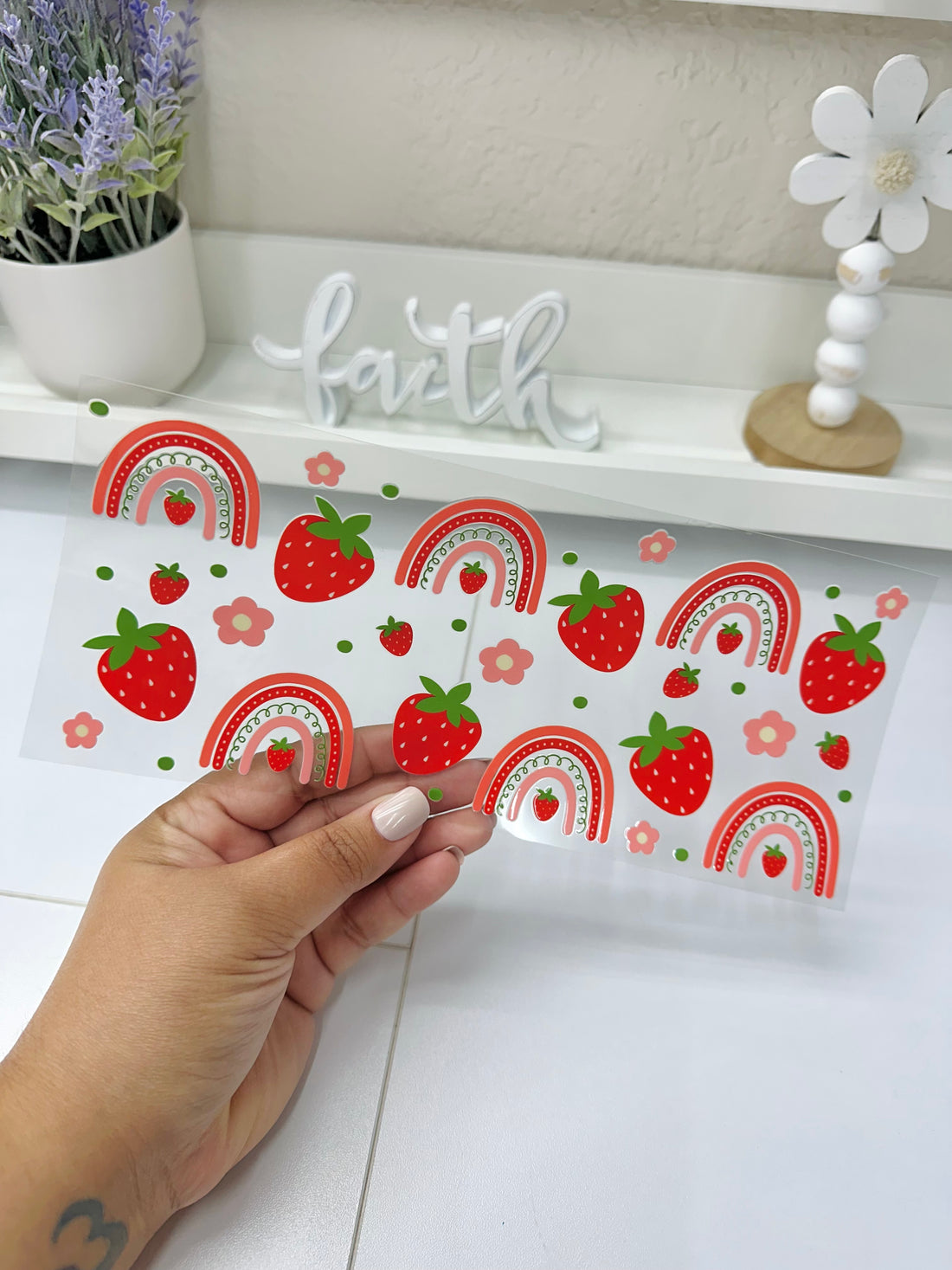 Strawberry Rainbow | UV DTF Wrap
