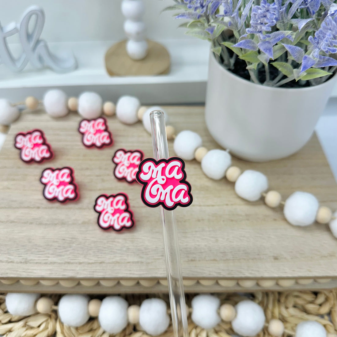 Mama Pink | Straw Charms