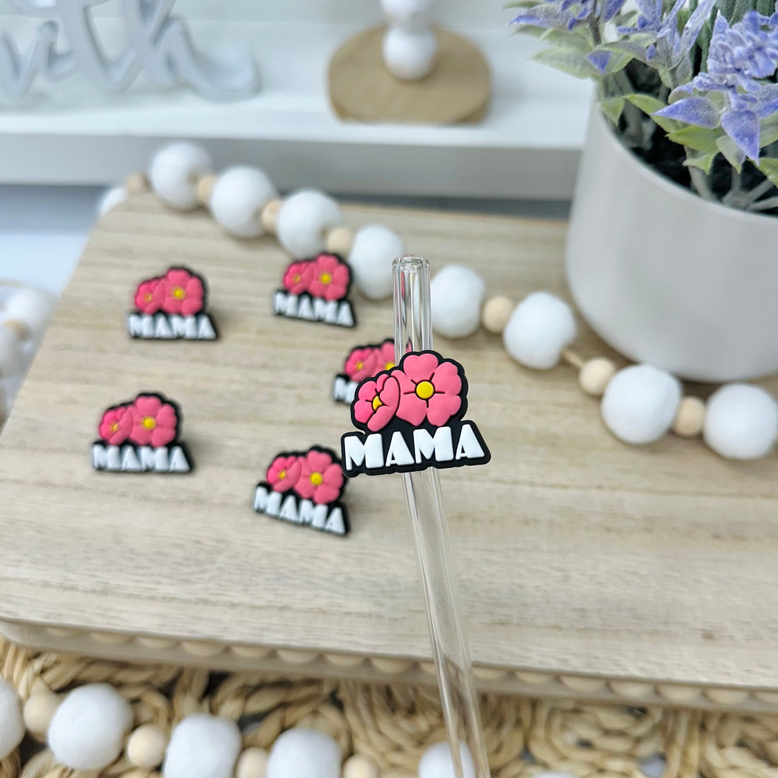 Mama & Flowers | Straw Charms