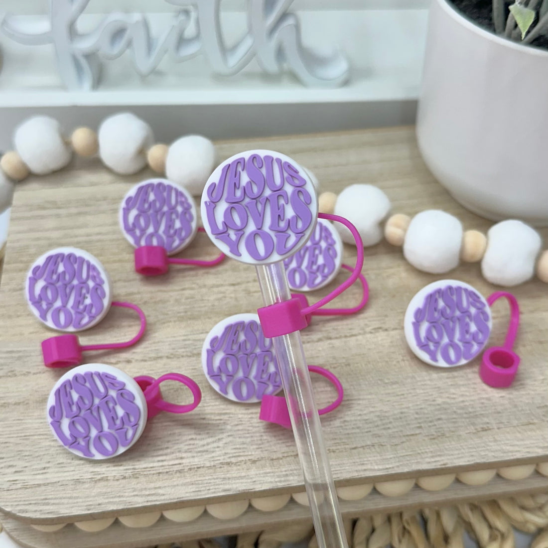 Jesus Loves You | Straw Topper