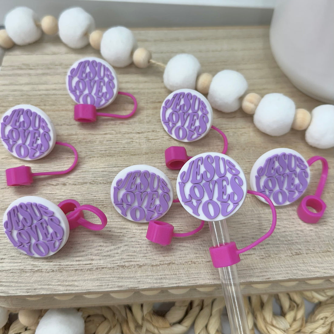 Jesus Loves You | Straw Topper