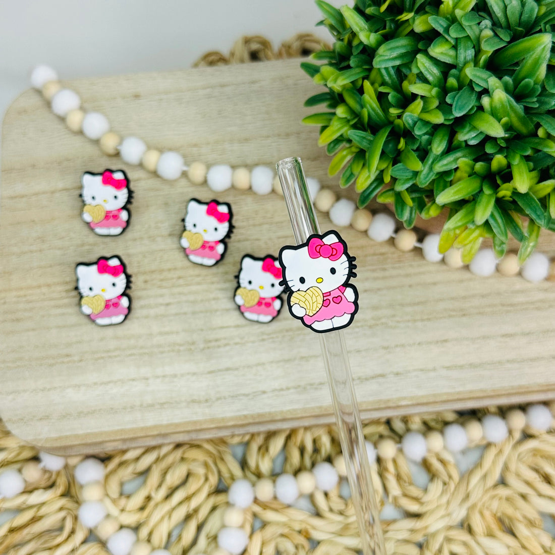Pink Cat | Straw Charms