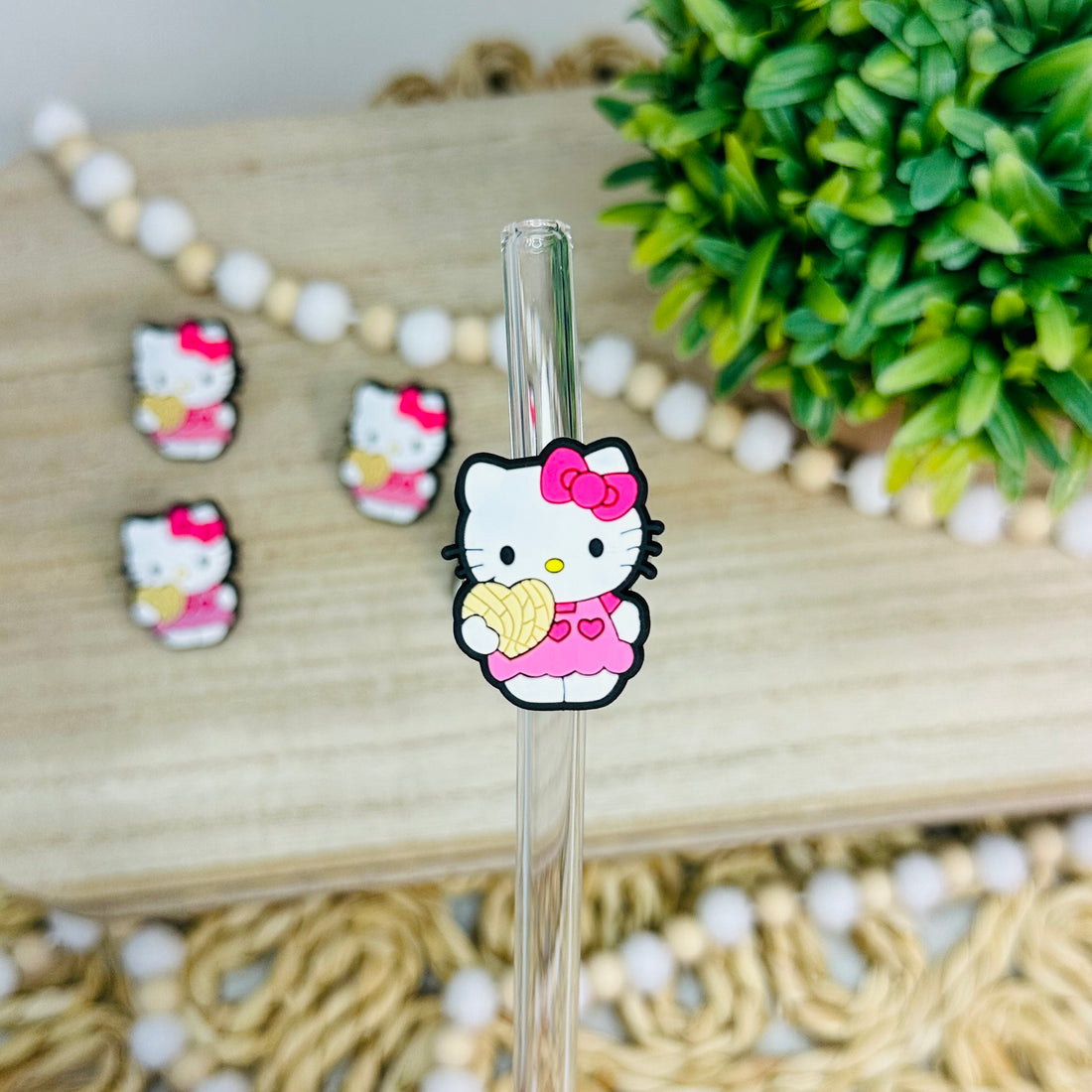 Pink Cat | Straw Charms