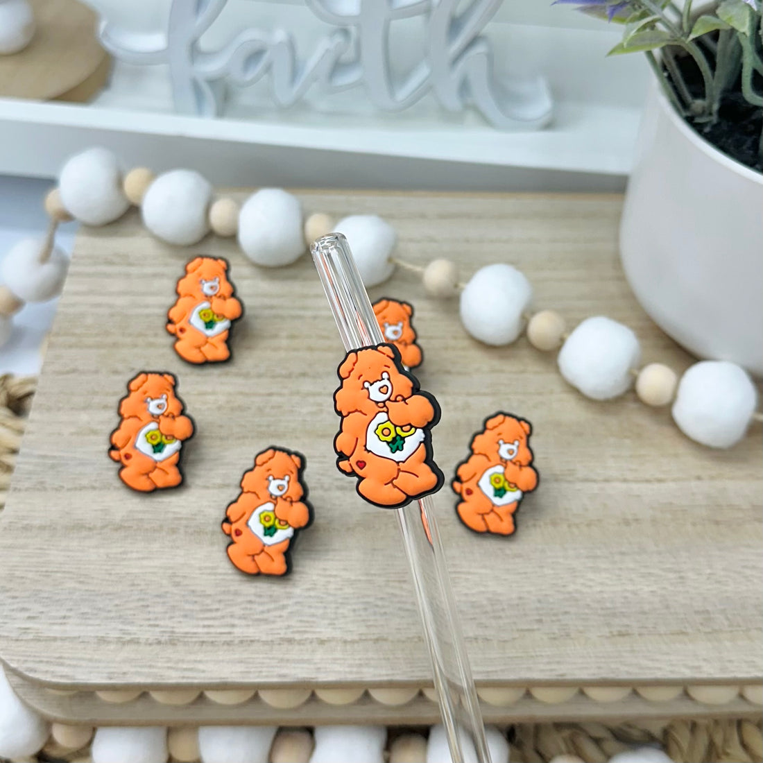 Bear Orange | Straw Charms