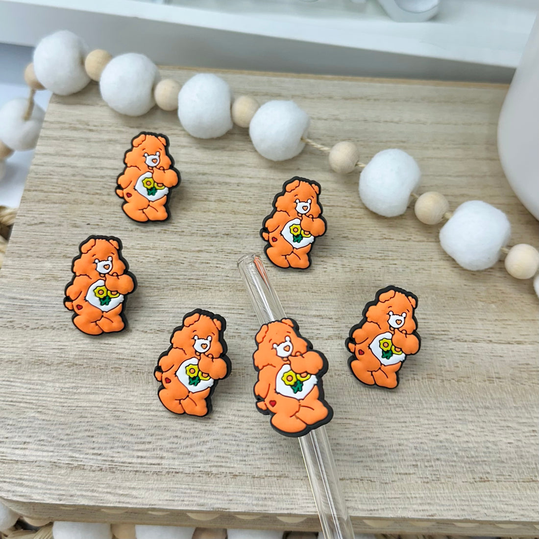 Bear Orange | Straw Charms