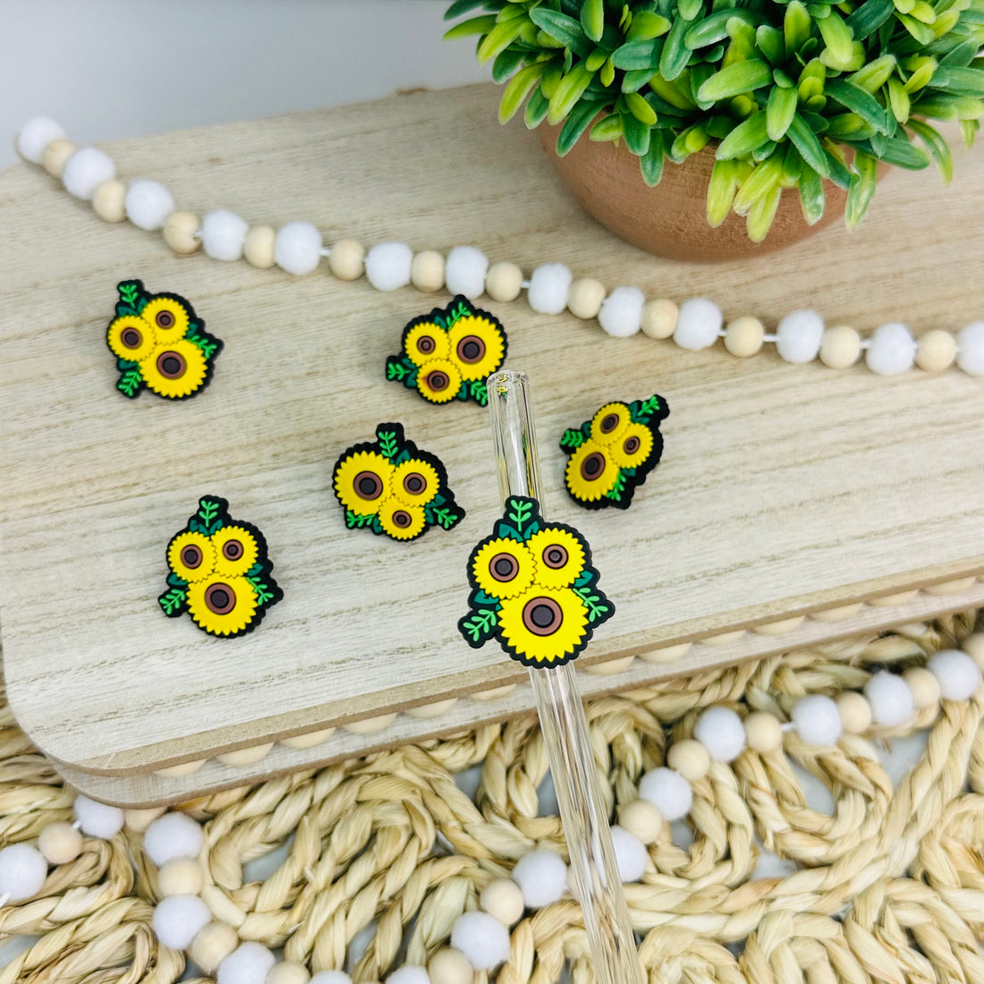 Sunflowers | Straw Charms