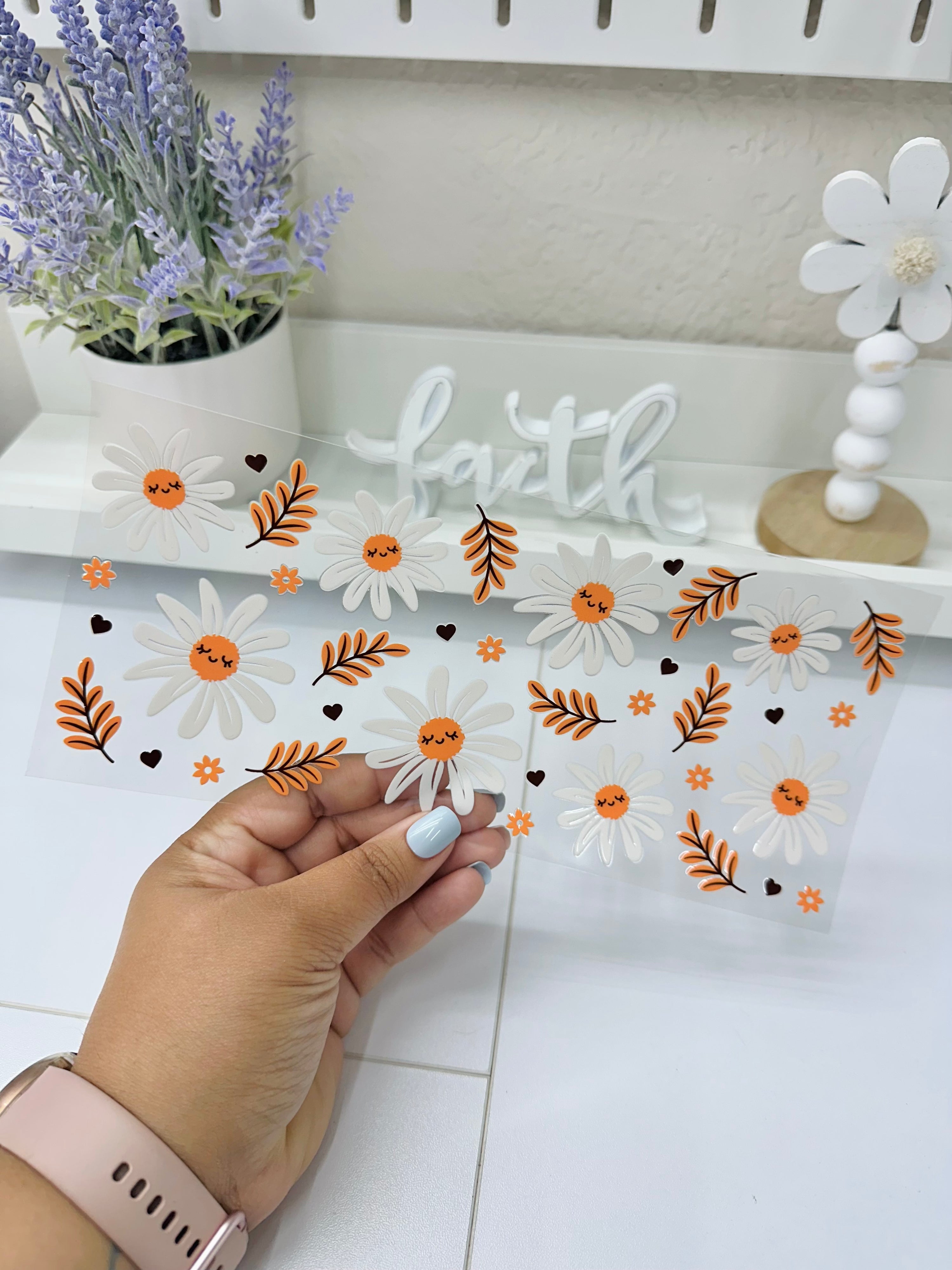 Floral Daisy | UV DTF Wrap