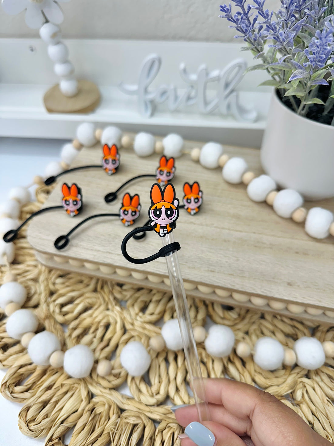 Orange Girl | Straw Topper