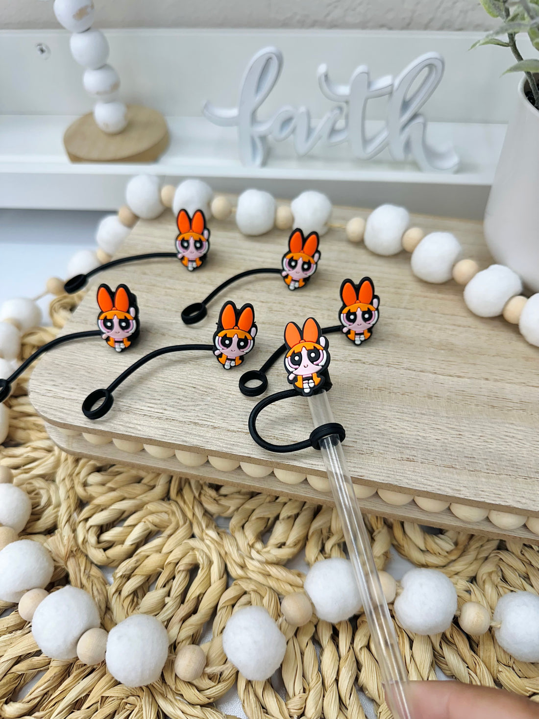 Orange Girl | Straw Topper