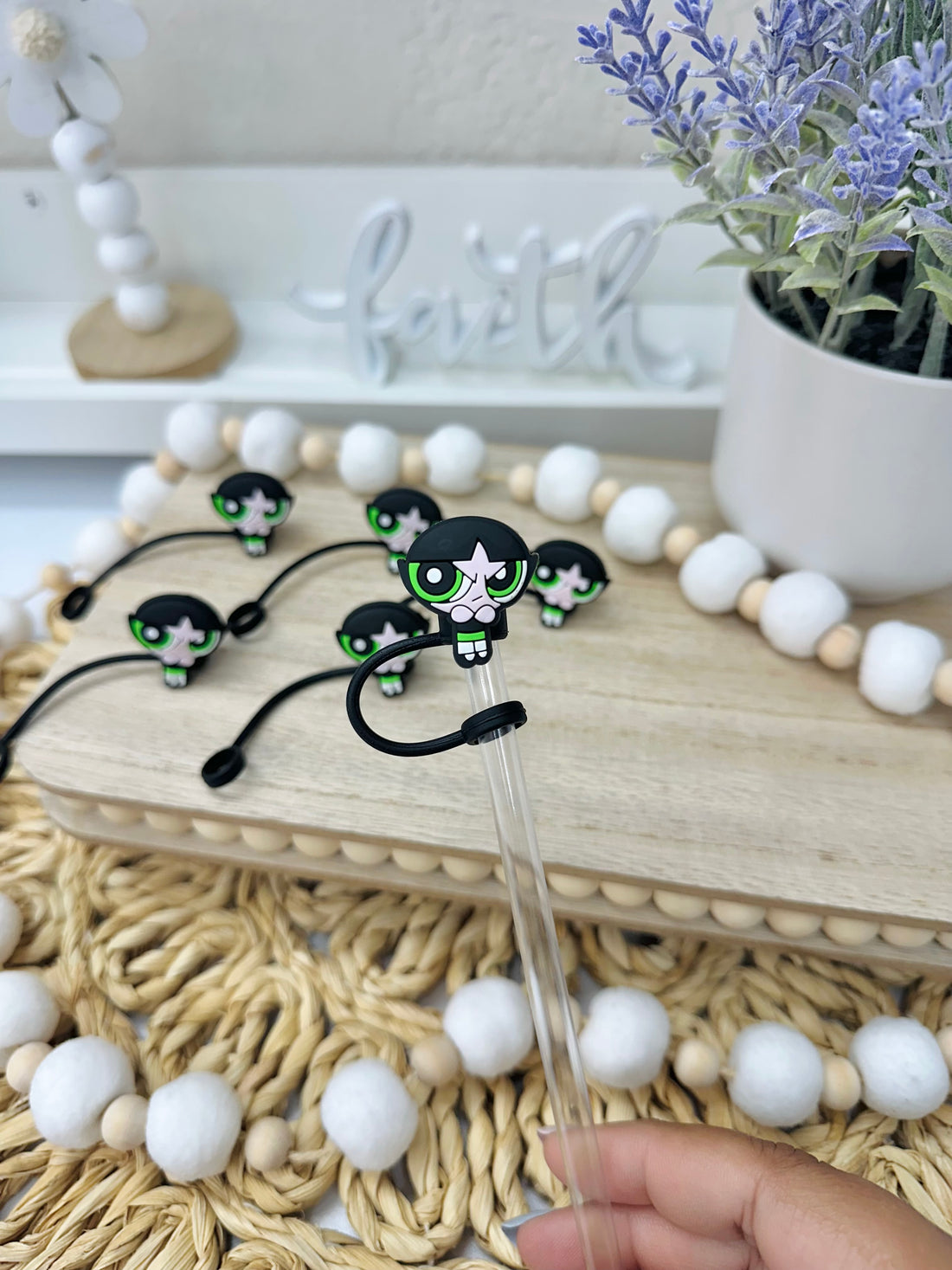 Green Girl | Straw Topper