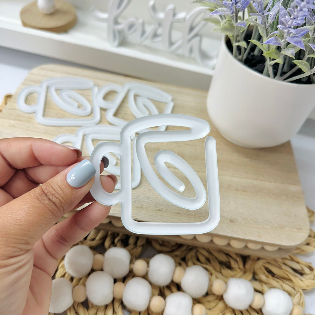 Sublimation Acrylic Coffee Paperclip Blanks