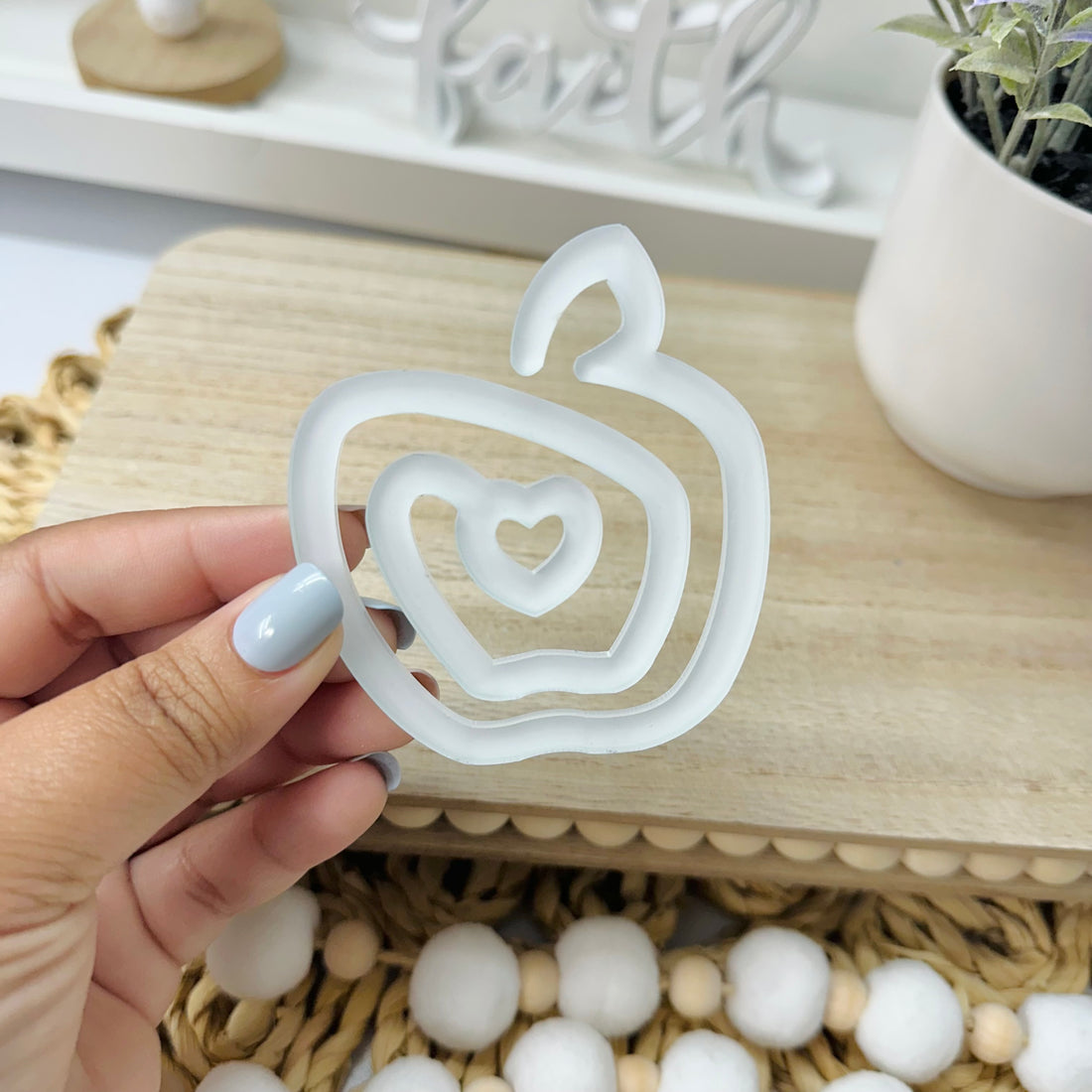 Sublimation Acrylic Apple Paperclip Blanks
