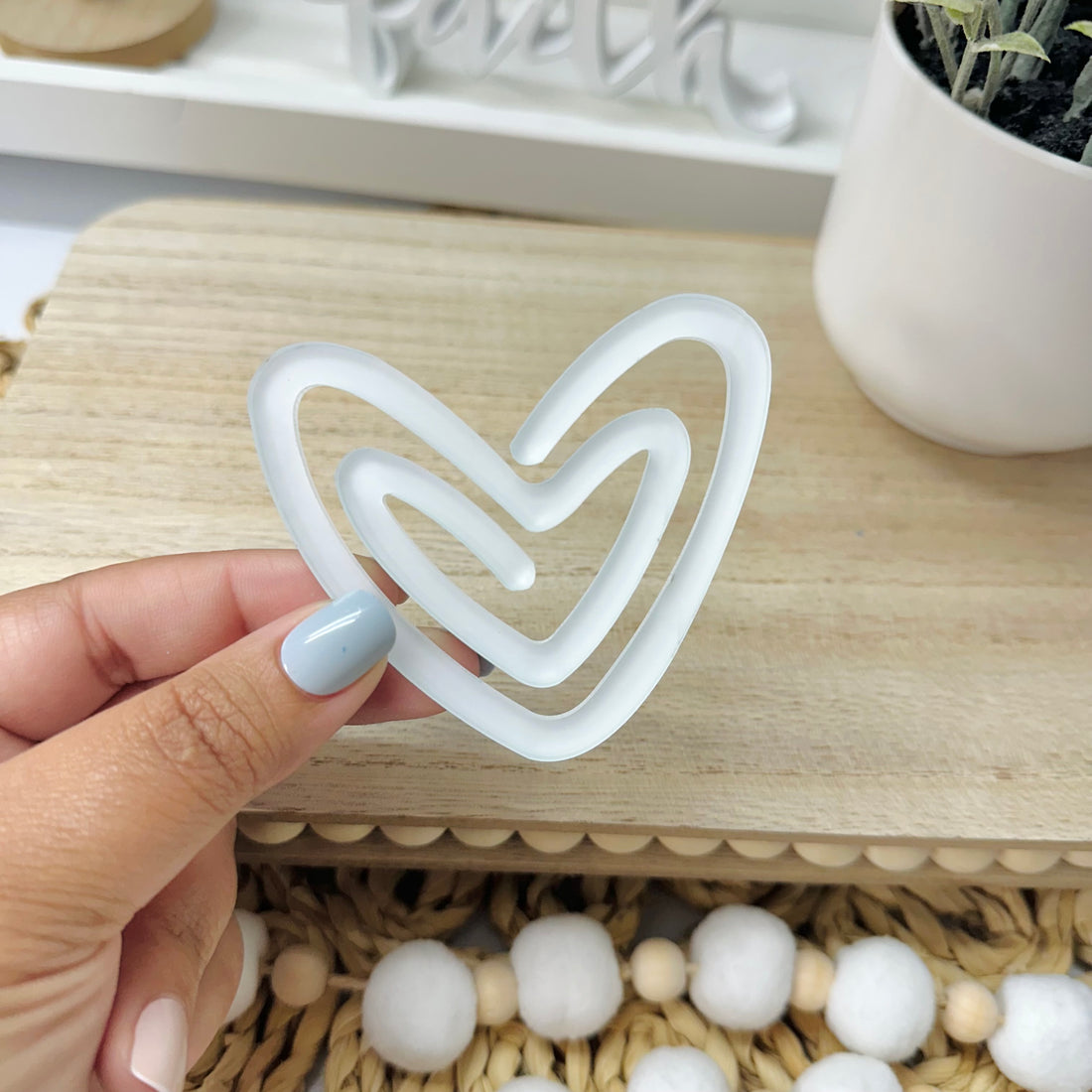 Sublimation Acrylic Heart Paperclip Blanks