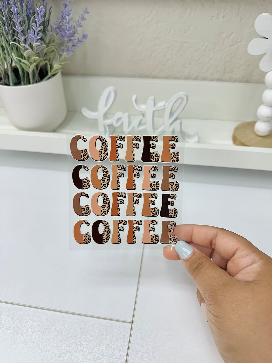 Coffee Coffee UV DTF Decal