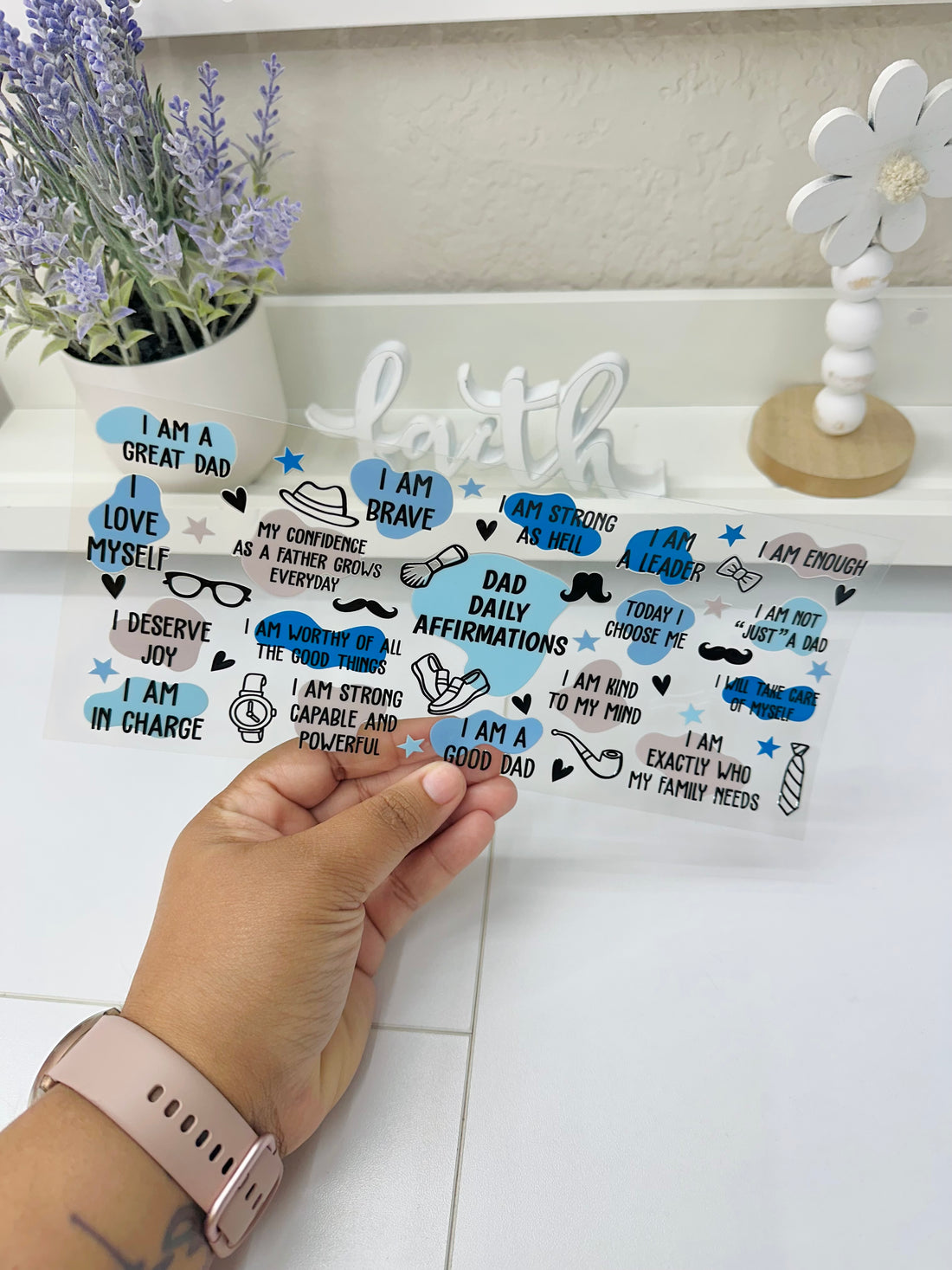 Dad Daily Affirmations | UV DTF