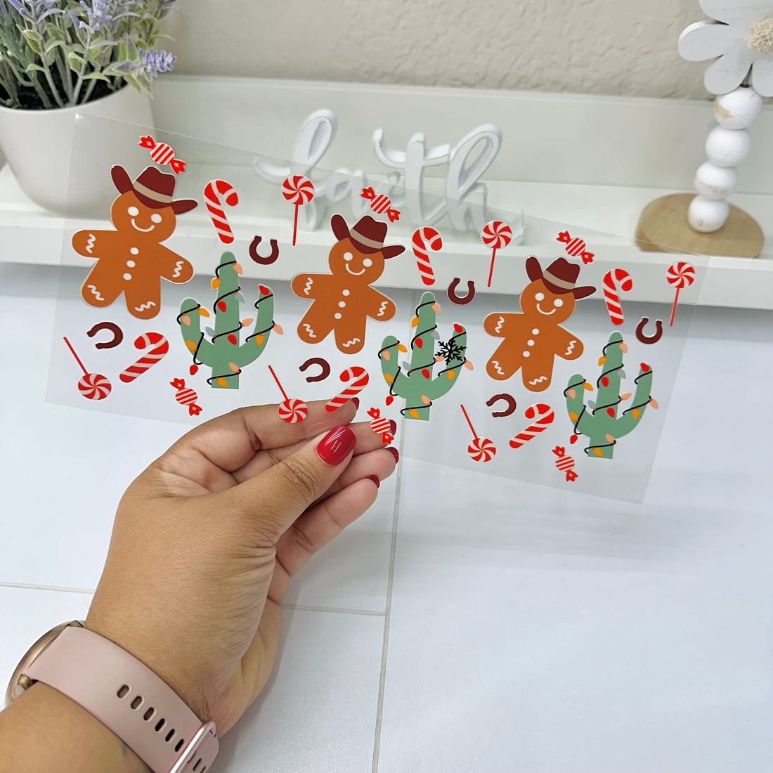 Cowboy gingerbreadman | UV DTF