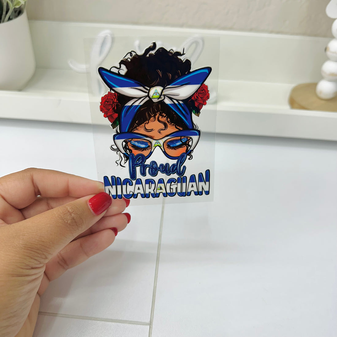 Proud Nicaraguan UV DTF Decal