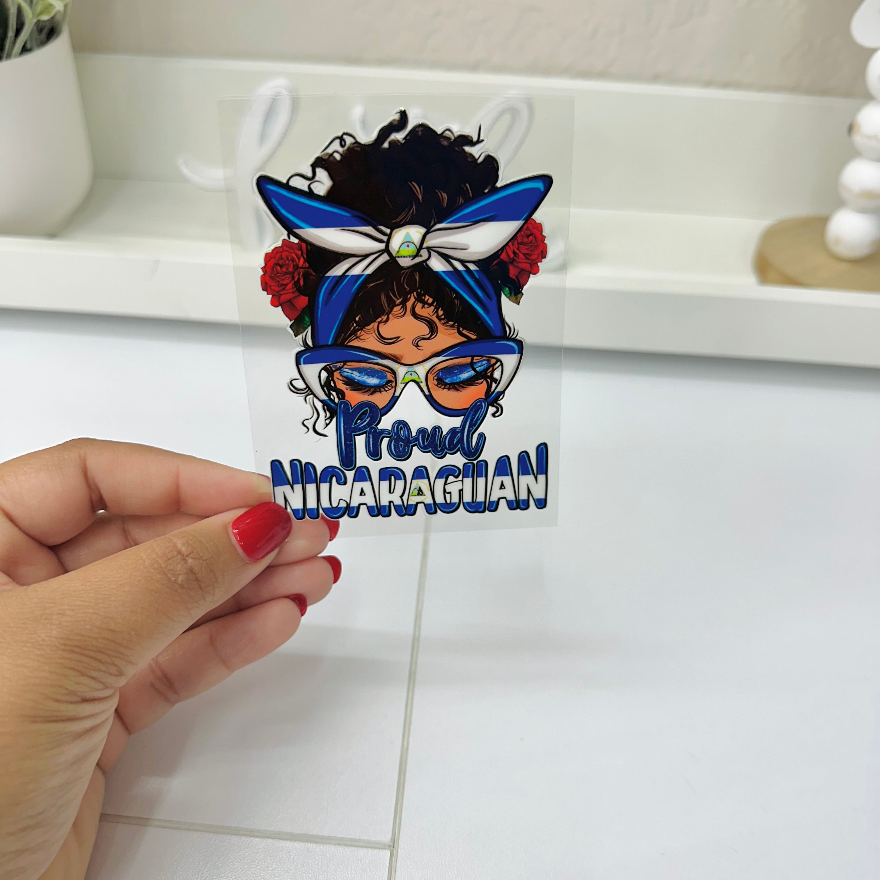 Proud Nicaraguan UV DTF Decal