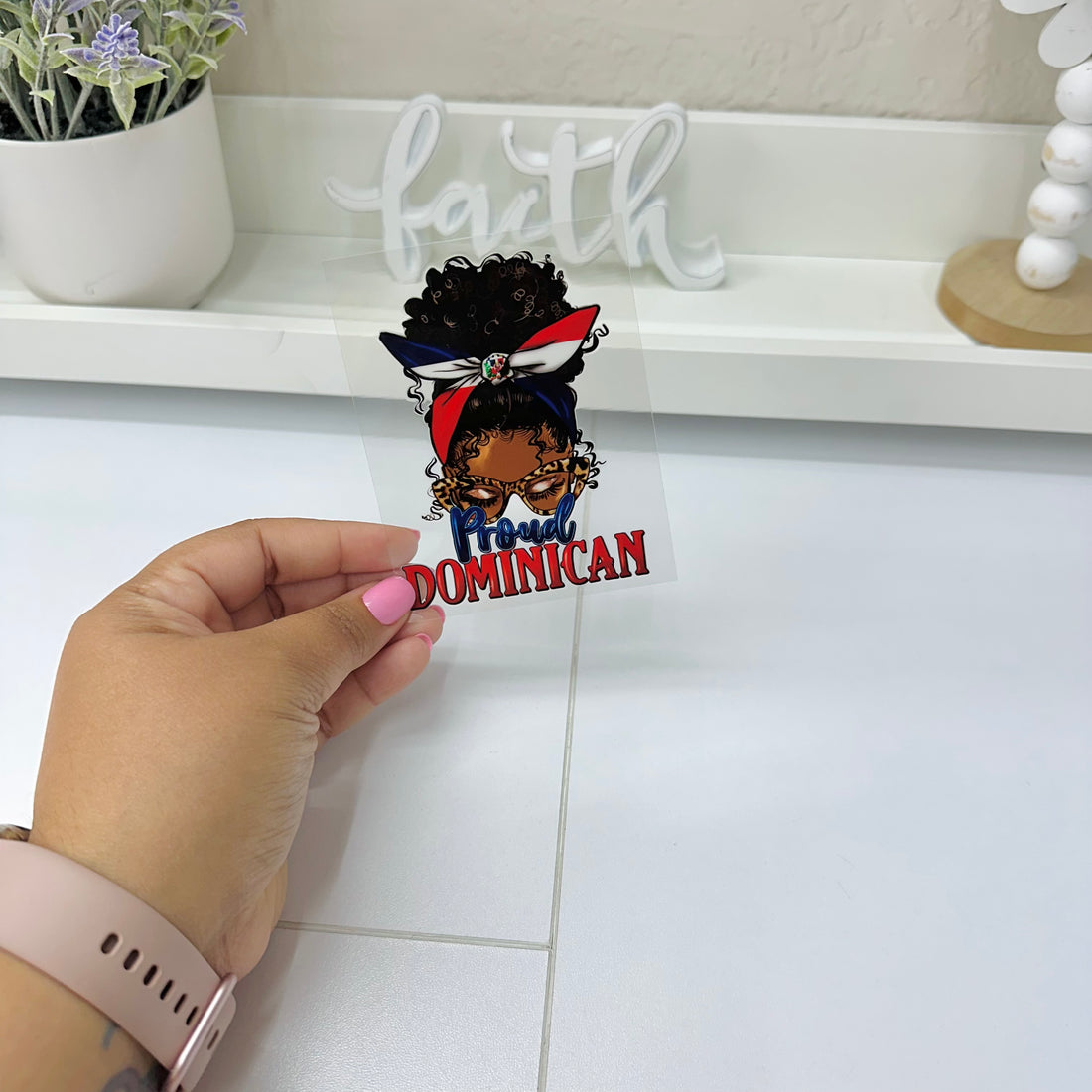 Proud Dominican UV DTF Decal