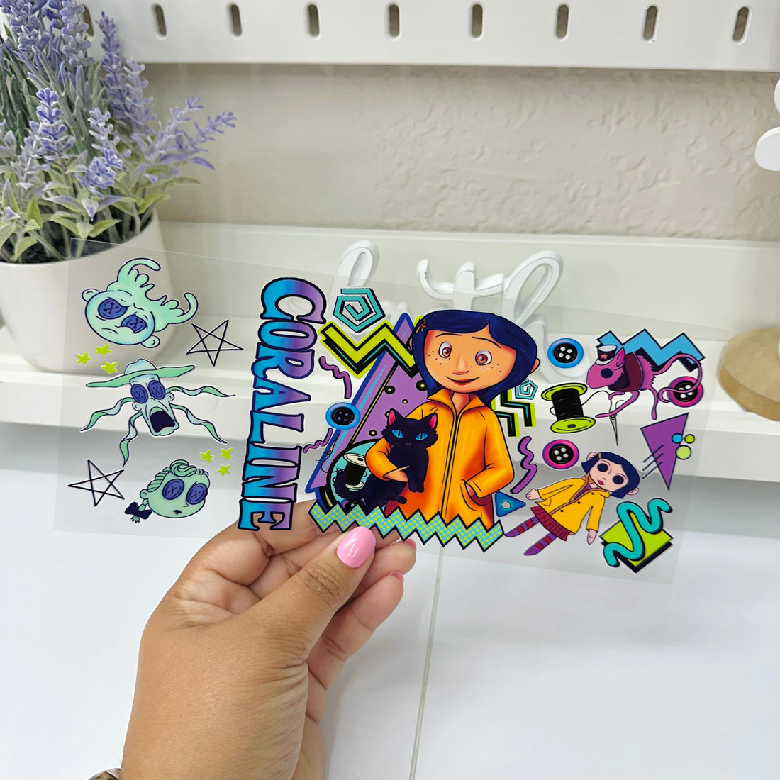 Blue hair girl | UV DTF