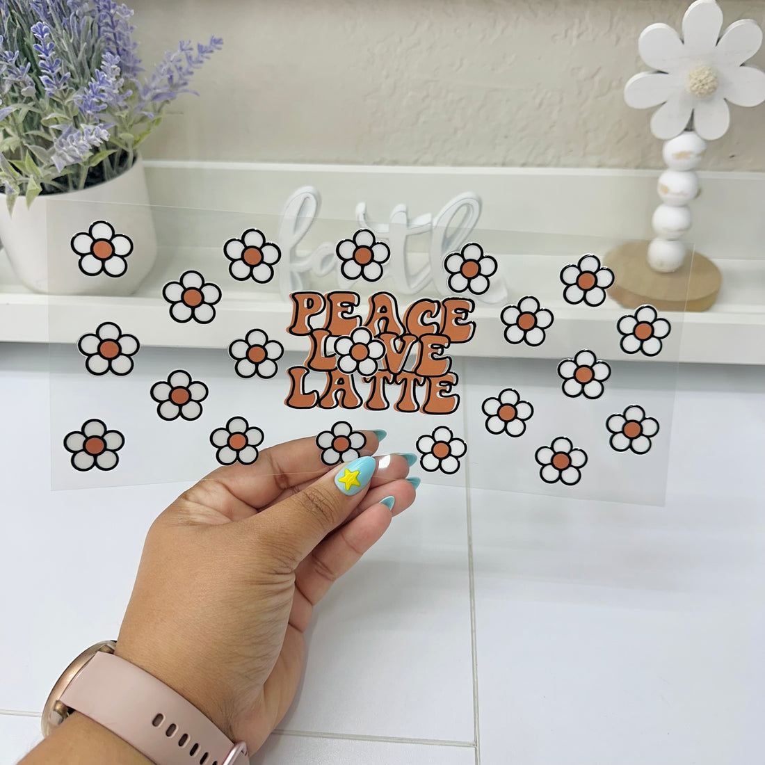 Peace Love Latte | UV DTF Wrap