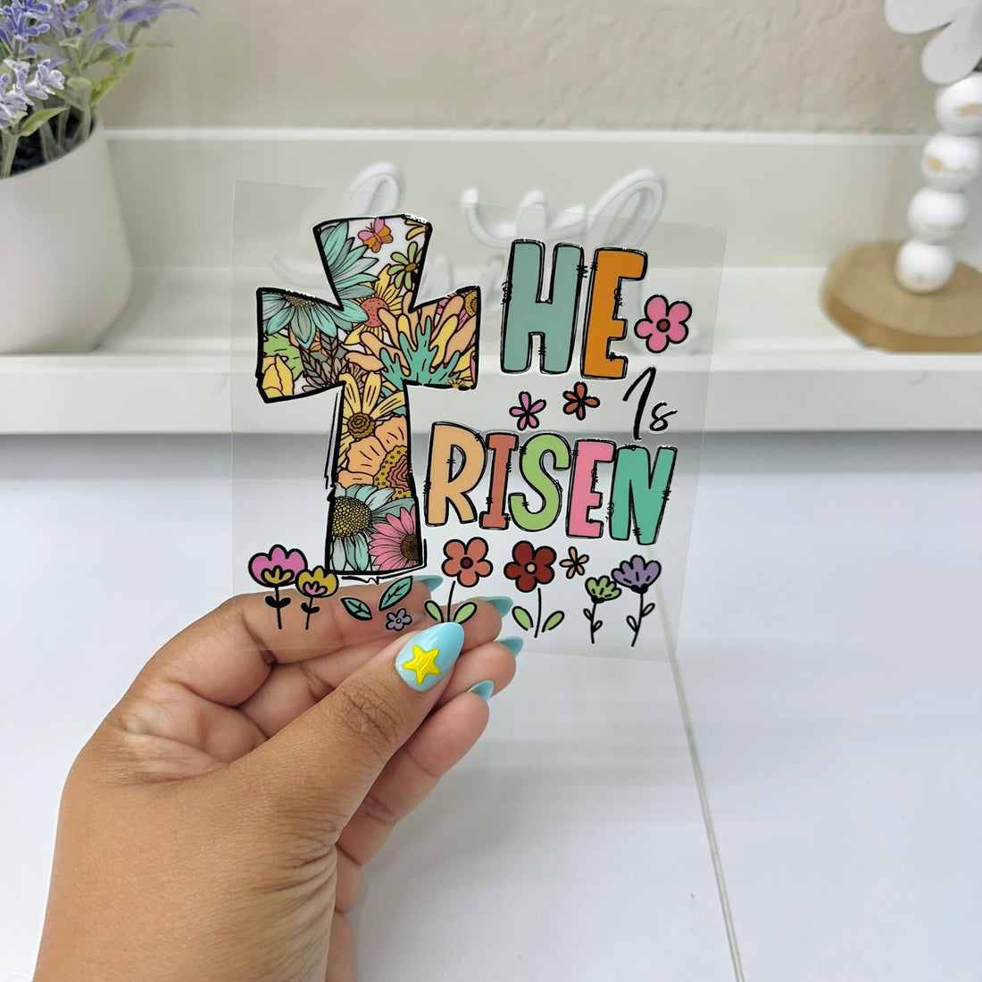 He is Resin Flower | UV DTF Decal