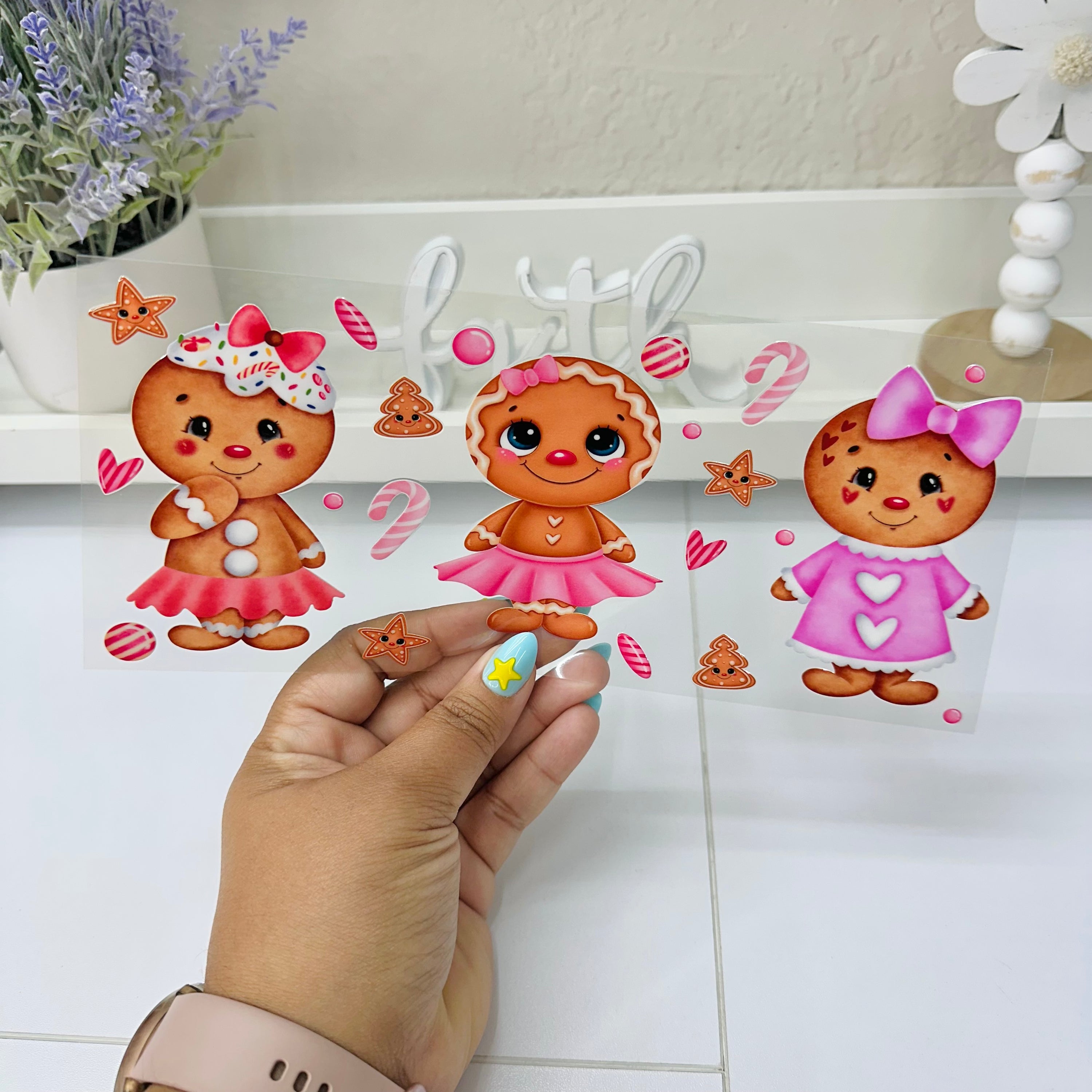 Niña de las galletas lindas | UV DTF