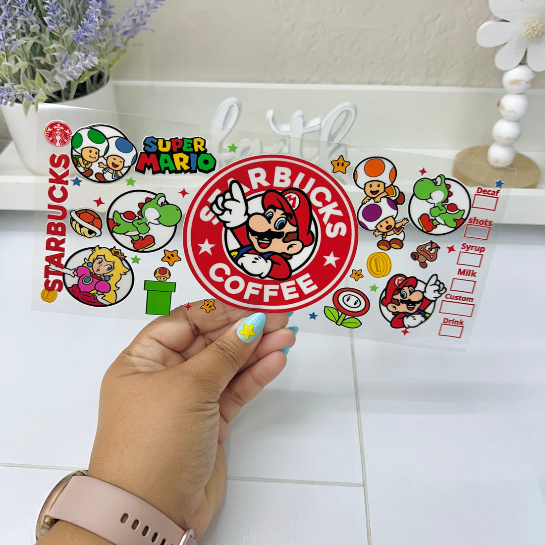 Mario Red Coffee | UV DTF Wrap