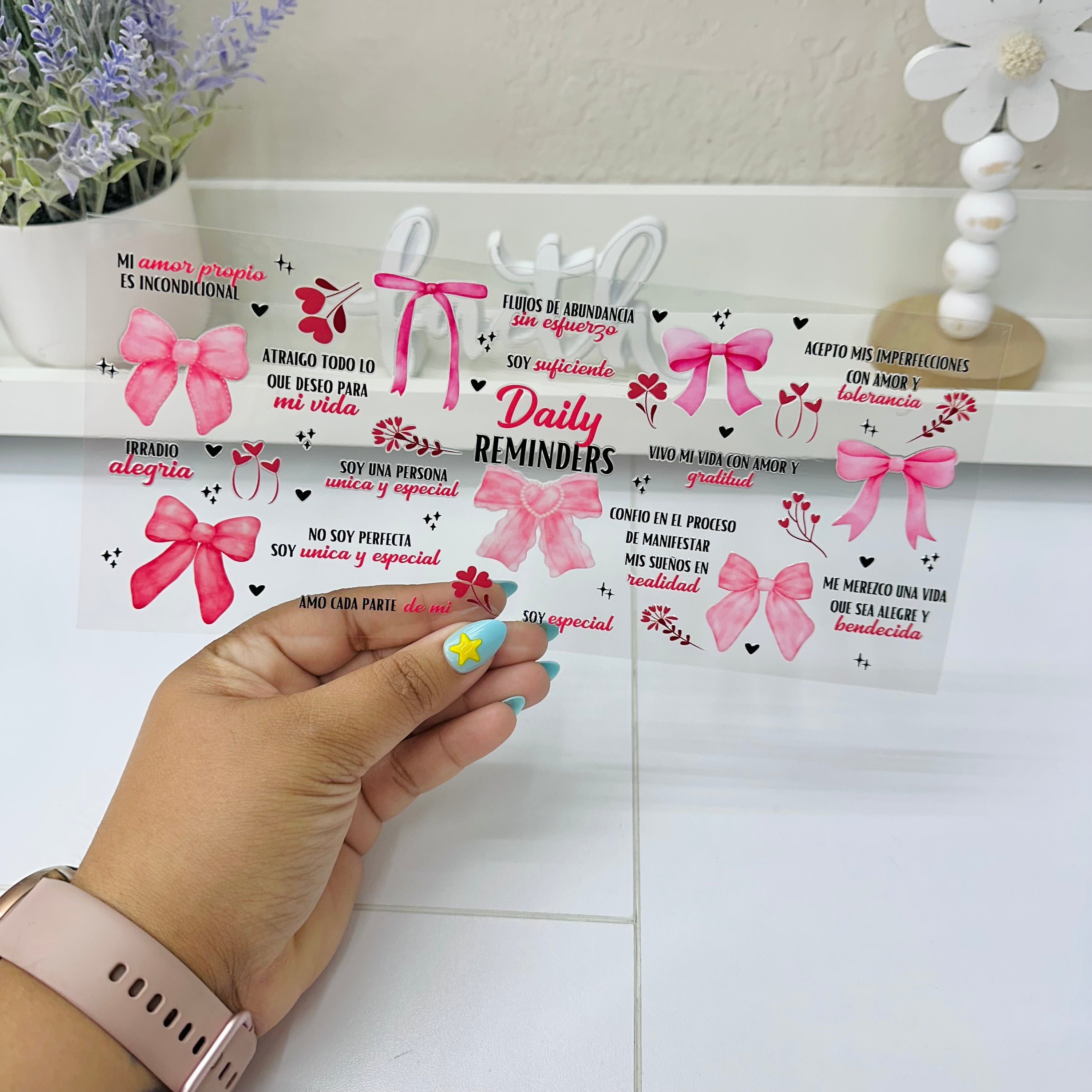 Daily Reminders Coquette | UV DTF Wrap
