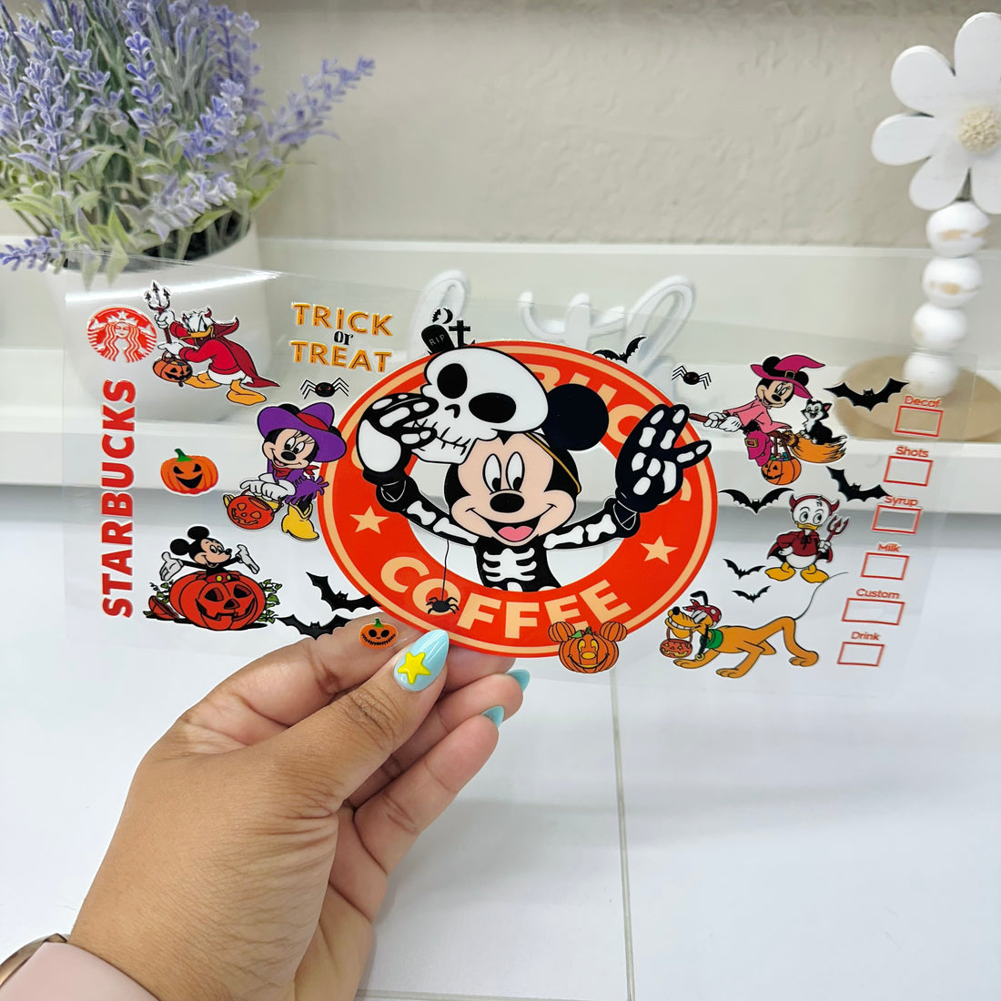 Halloween Mouse Coffee | UV DTF Wrap