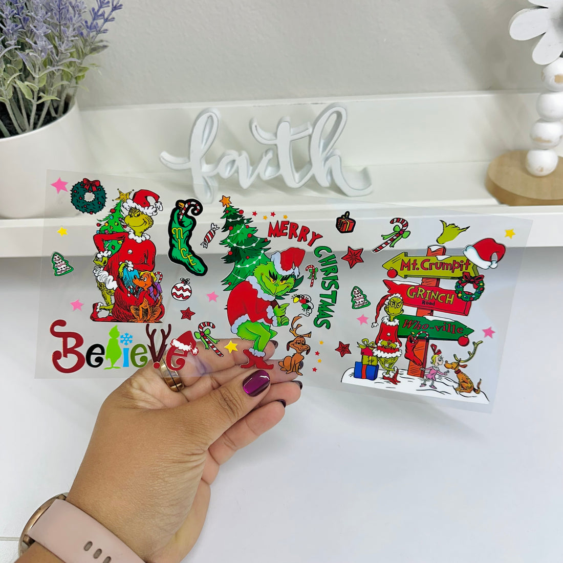 Christmas Green Characters | UV DTF