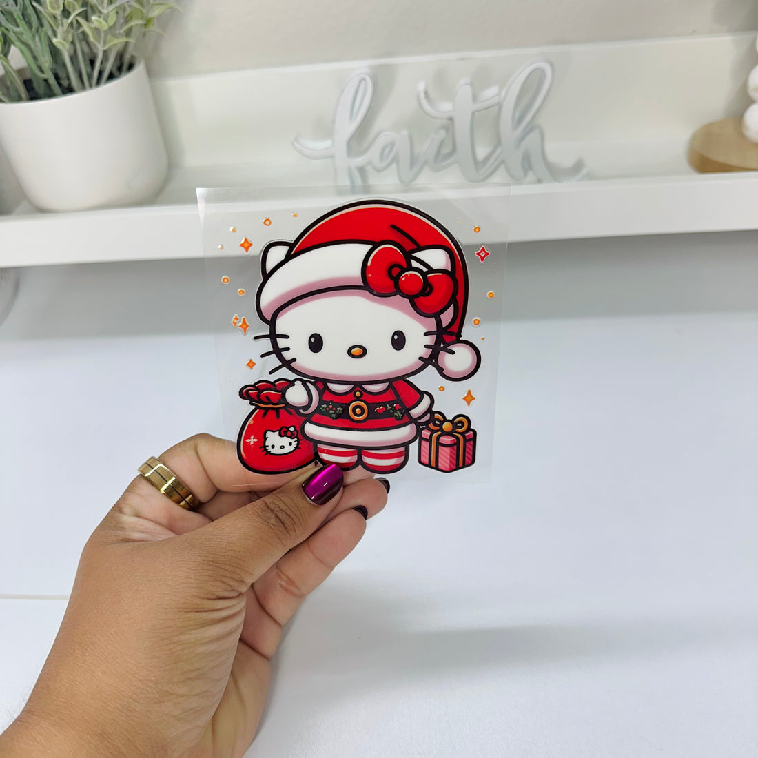 Christmas Cat | UV DTF Decal