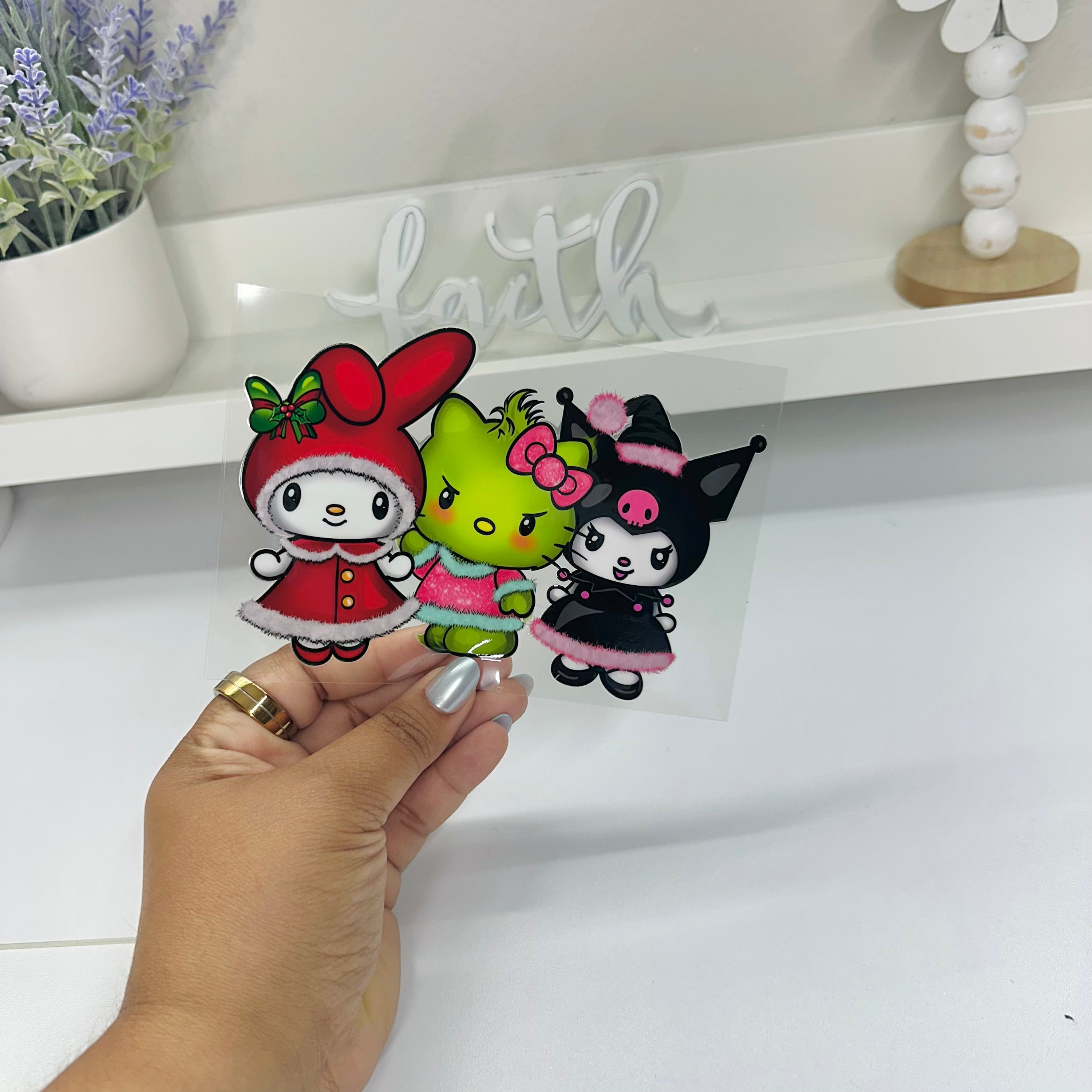 Navidad para niñas | Calcomanía UV DTF