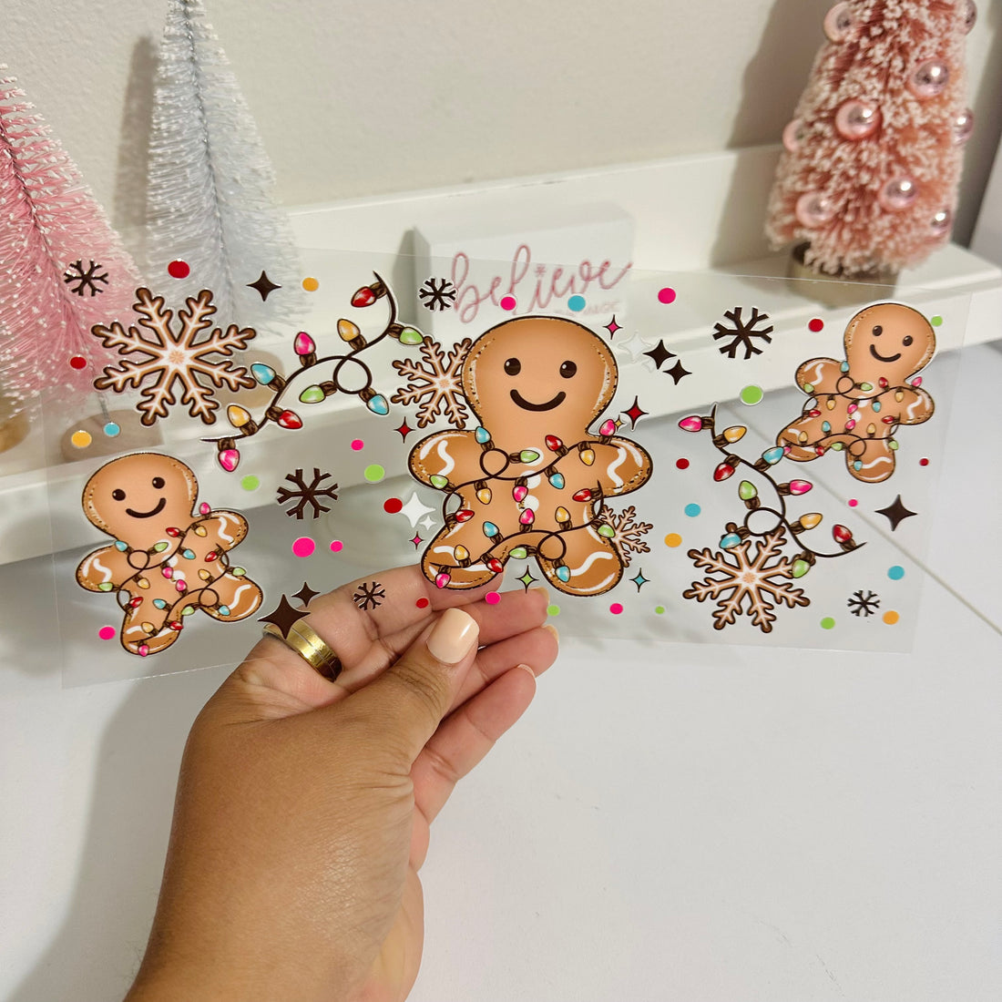 Gingerbread Christmas Lights | UV DTF