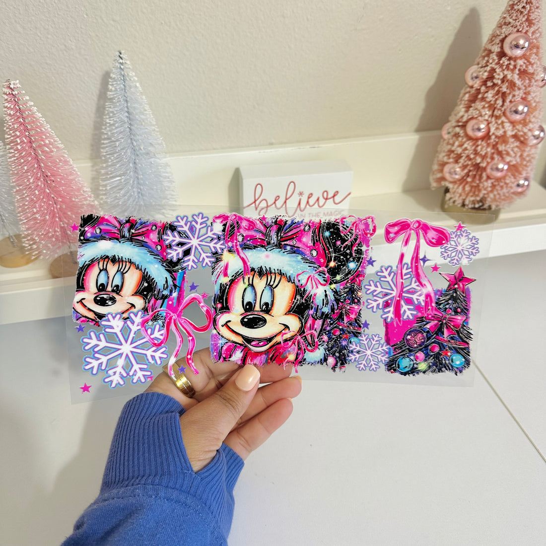 Christmas girl, mouse | UV DTF