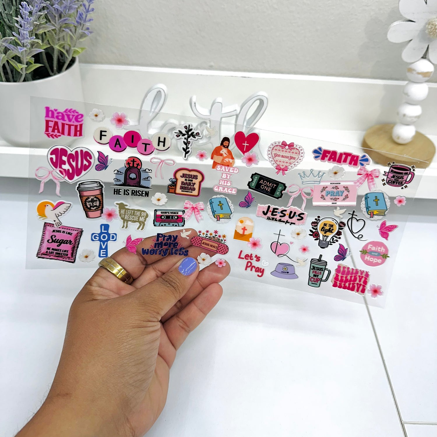 Pray More Worry Less Cup | UV DTF