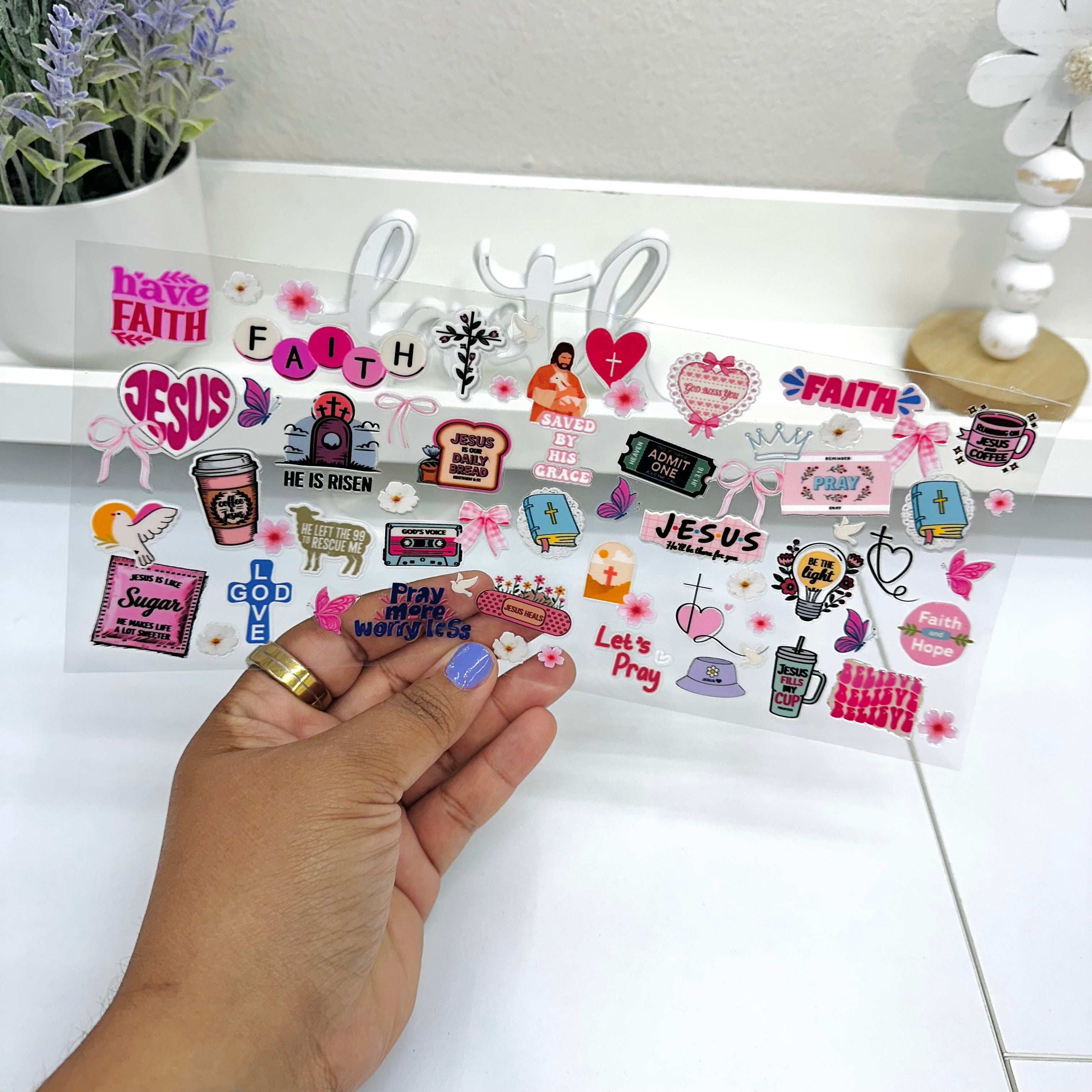 Pray More Worry Less Cup | UV DTF