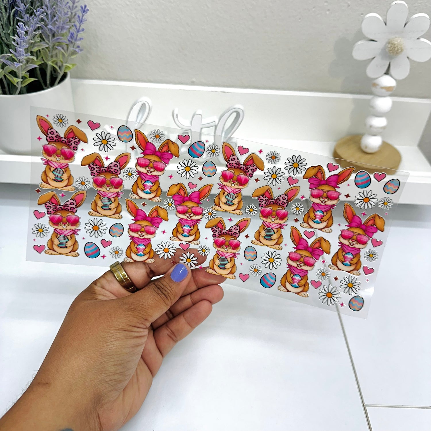 Bunny Easter Daisy | UV DTF