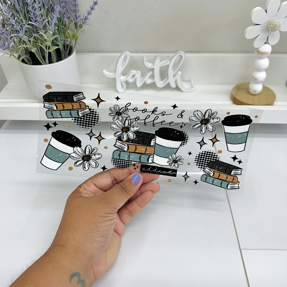 Books &amp; Coffee | UV DTF